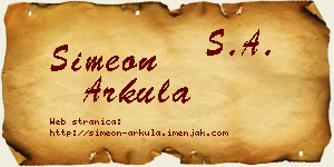 Simeon Arkula vizit kartica